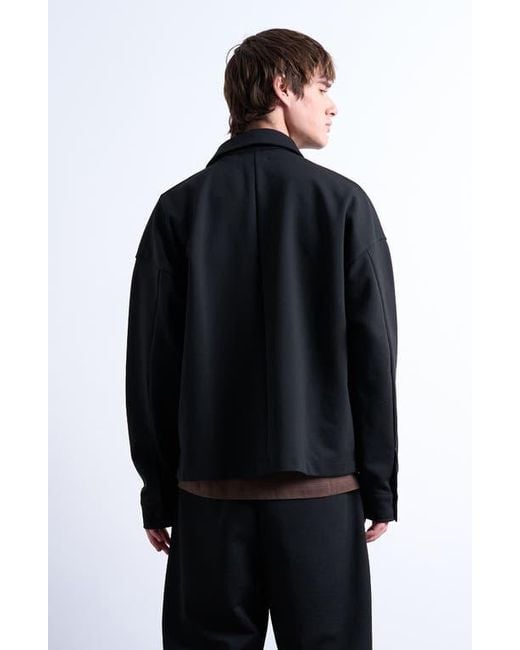 Topman Blue Double Pocket Jersey Jacket for men