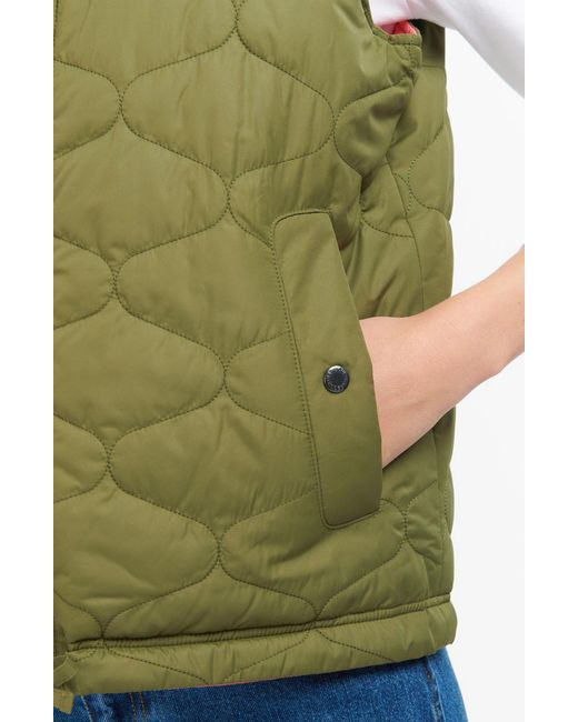 Barbour Reversible Apia Vest in Green Lyst