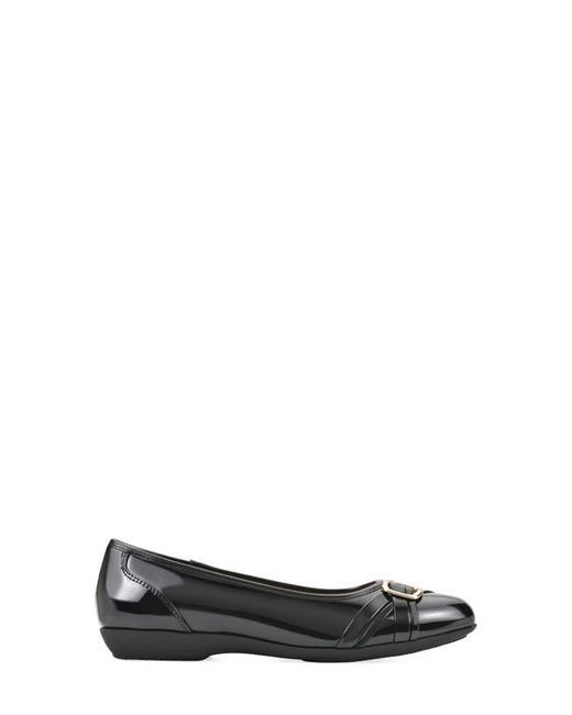 White Mountain Black Calming Buckle Strap Flat