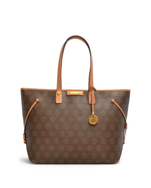 Adrienne Vittadini Large Signature Laptop Tote in Brown | Lyst