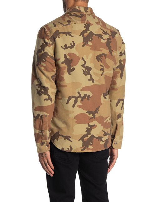 J.Crew Cotton Heavyweight Chamois Camo Classic Fit Workshirt for Men Lyst