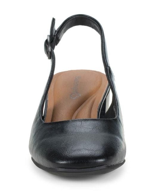 BareTraps Black Ester Block Heel Slingback Pump