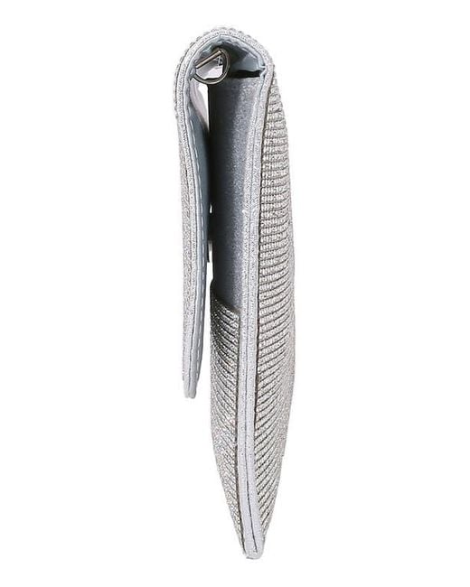 BERNESS Gray Rhinestone Envelope Clutch