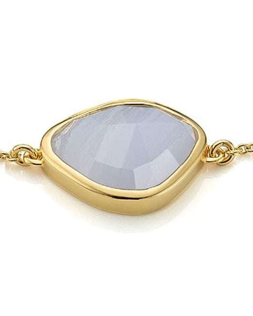 Monica Vinader Multicolor 18K Vermeil Siren Lace Agate Nugget Bracelet