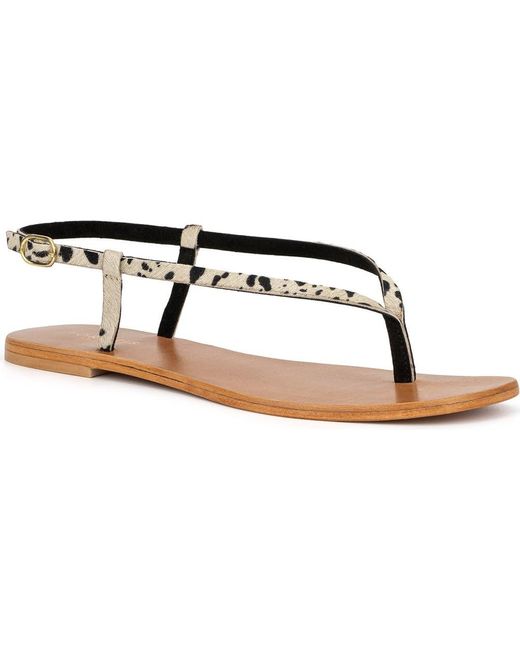 TORGEIS Black Diana Animal Print Thin Strap Sandal