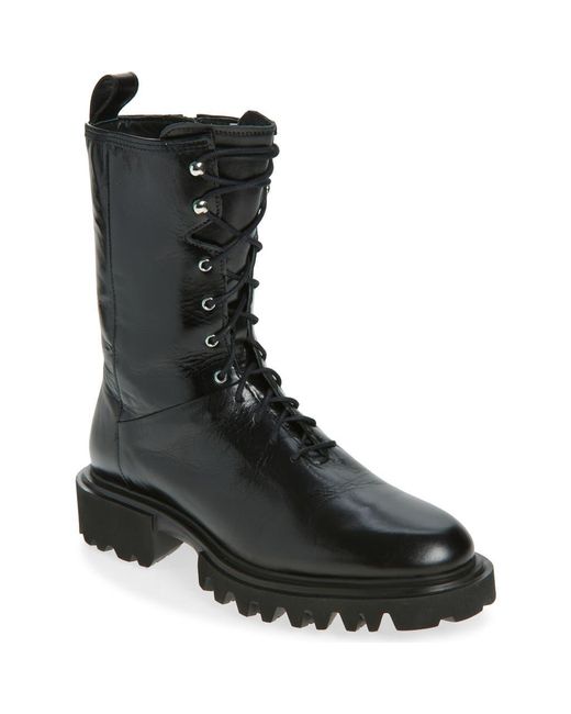 AllSaints Maren Combat Boot in Black | Lyst