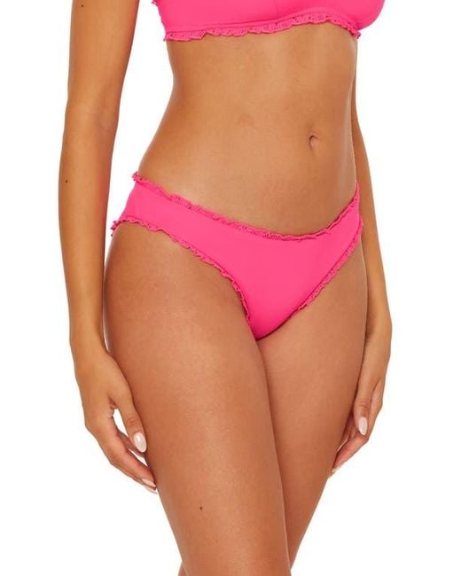 Becca Pink Frills Adela Hipster Bikini Bottoms
