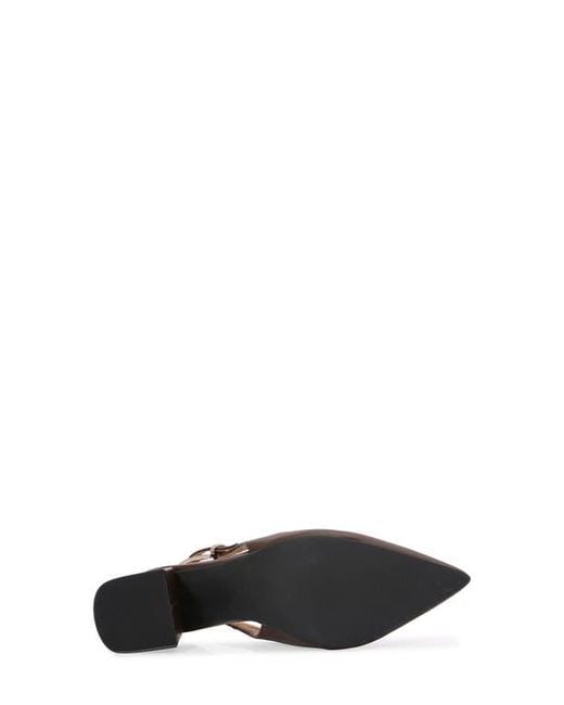 BERNESS Brown Pointed Toe Slingback Pump