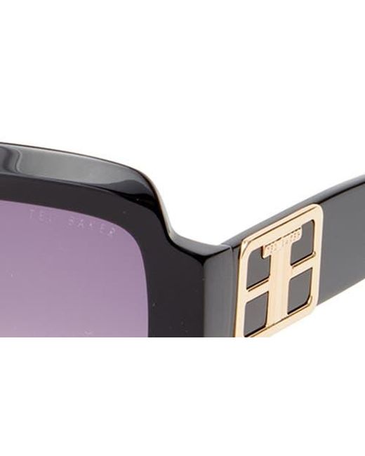 Ted Baker Black 55Mm Square Sunglasses