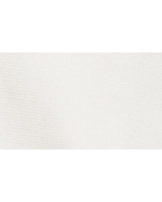 Open Edit White Structured One-Button Cardigan