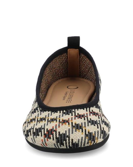 Journee Collection Black Aria Knit Flat