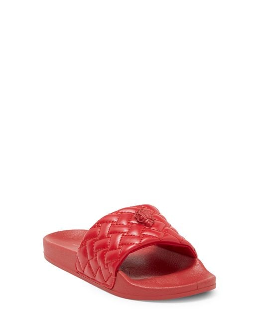 Kurt Geiger Kids' Minna Eagle Slide Sandal In Red At Nordstrom Rack