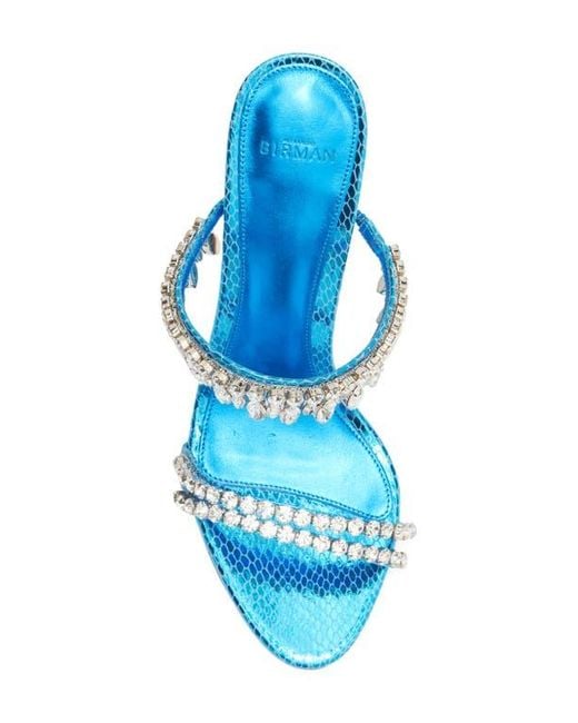 Alexandre Birman Blue Crystal Fringe Sandal
