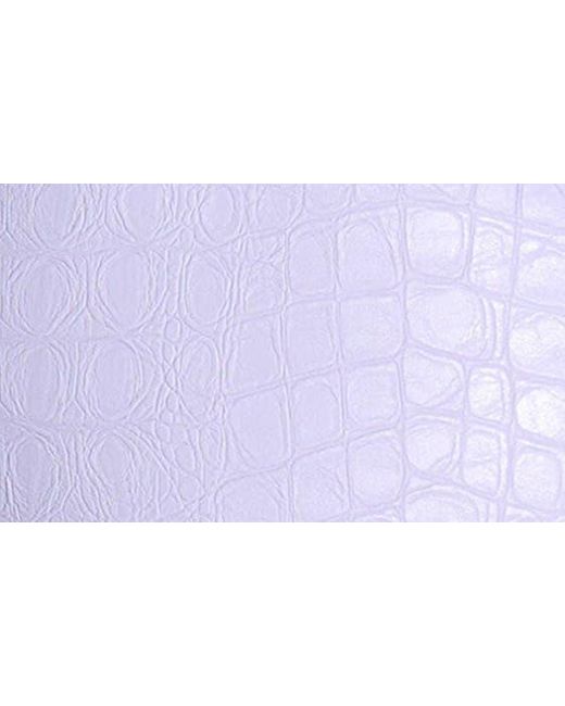 Naked Wardrobe Purple The Crocodile Collection Croc Embossed Faux Leather Tube Top