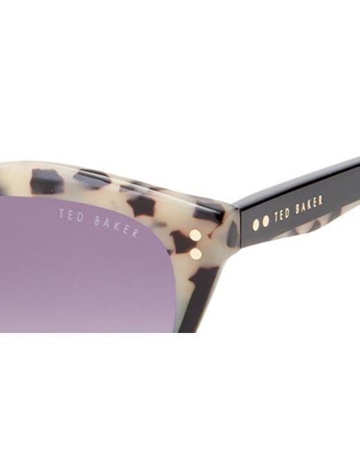 Ted Baker Black 54mm Polarized Cat Eye Sunglasses