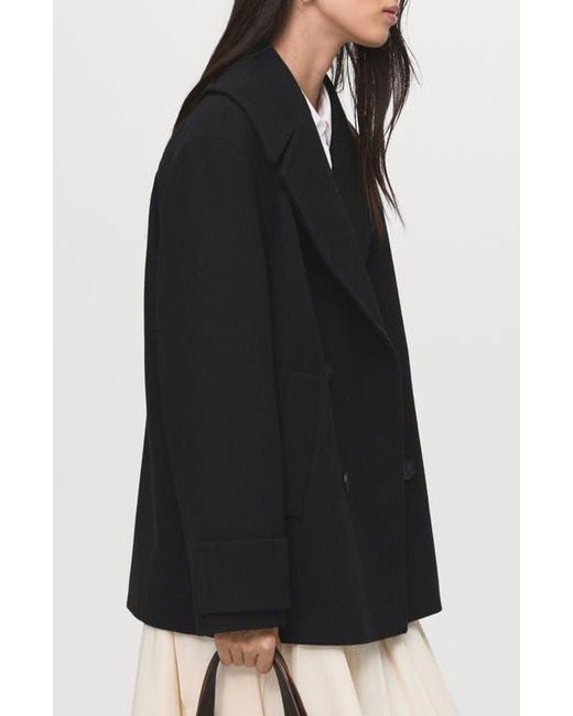 Mango Black Goya Double Breasted Blazer