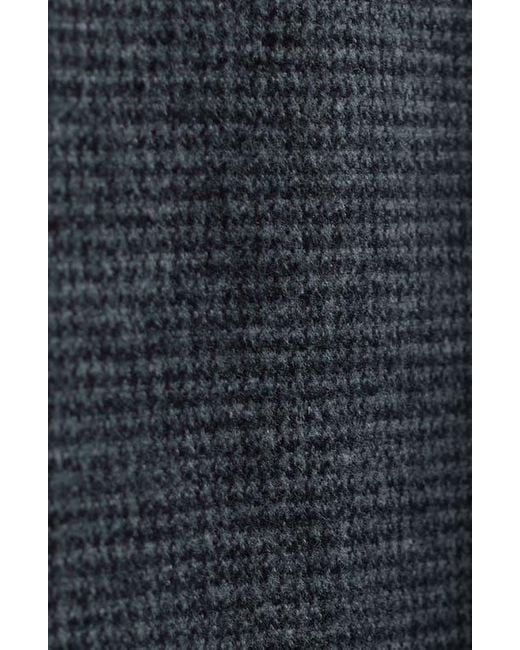 Bugatchi Blue Houndstooth Patern Quarter Zip Top for men