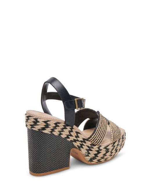 Dolce Vita Multicolor Cale Woven Raffia Platform Sandal