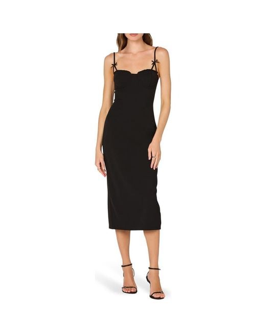 formal dress for women with big tummy ASTR THE LABEL LILLEMOR 3D TEXTURED MIDI DRESS main image 1