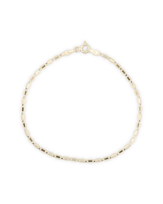 Bony Levy White Flat Chain Link Bracelet