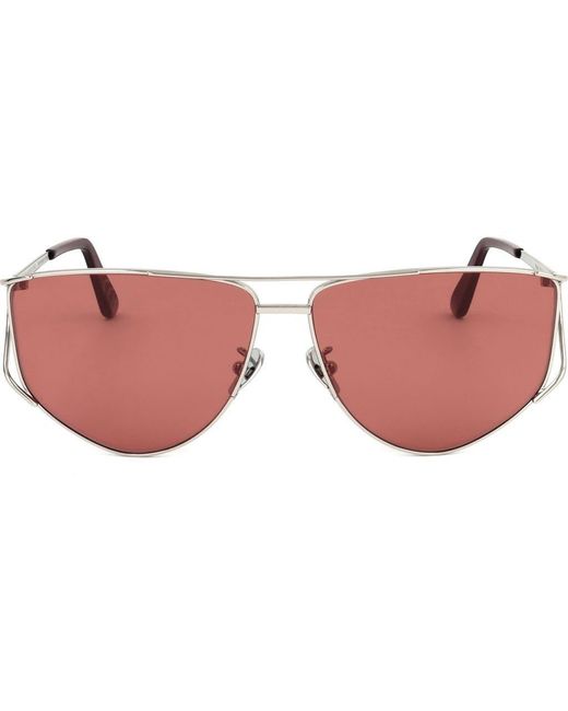 Retrosuperfuture Pink 64Mm Cat Eye Sunglasses