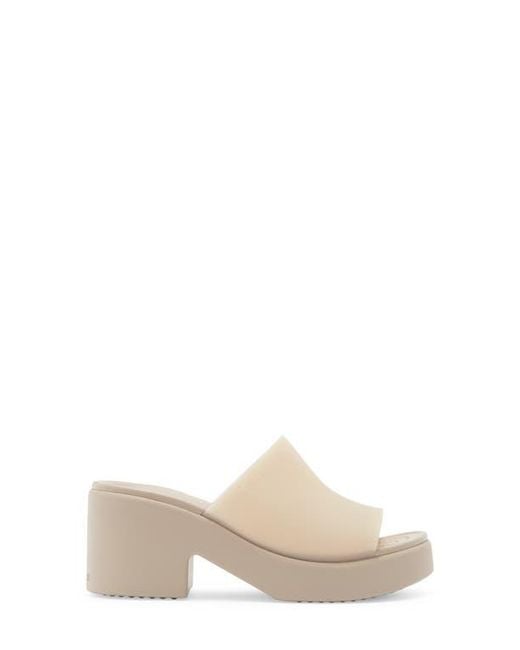 CROCSTM Natural Brooklyn Platform Slide Sandal