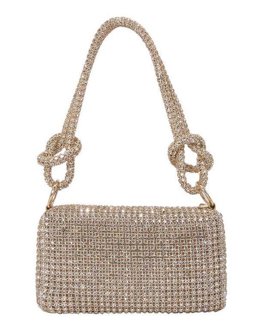 BERNESS Metallic Rhinestone Rectangular Shoulder Bag