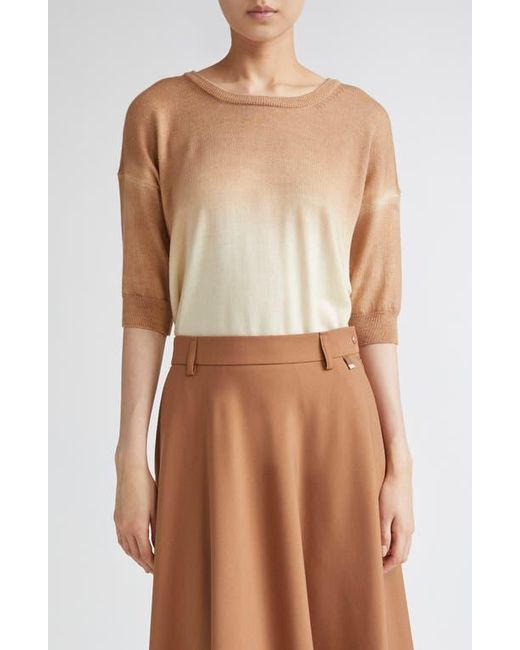 Herno Brown Wool Ombré Crew Sweater