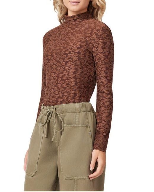 Scotch & Soda Brown Long Sleeve Turtleneck Top