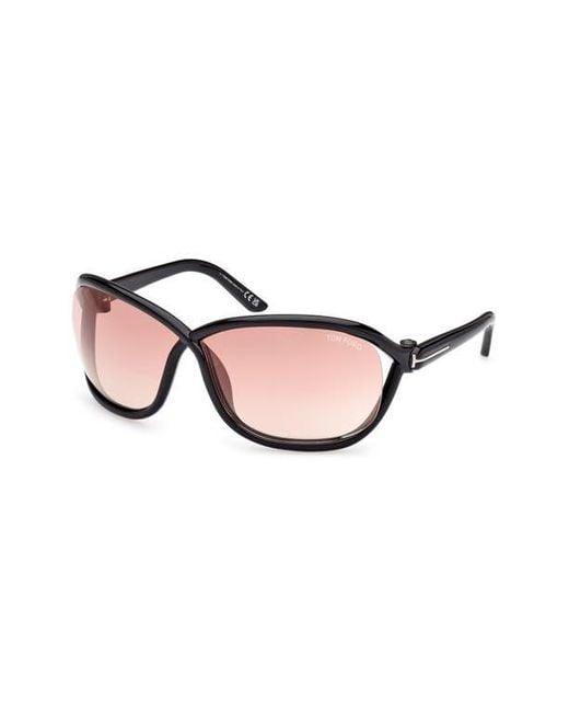 Tom Ford Pink 68Mm Gradient Square Sunglasses