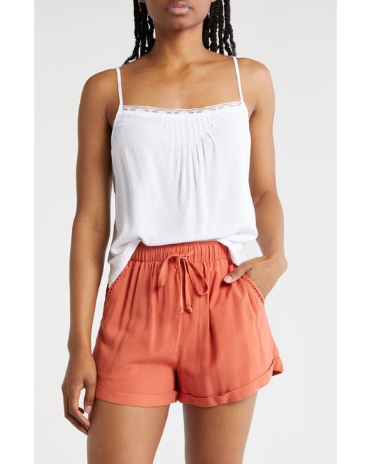 Melrose and Market White Lace Trim Camisole