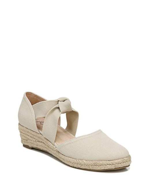 LifeStride White Kascade Wedge Espadrille Sandal - Wide Width Available
