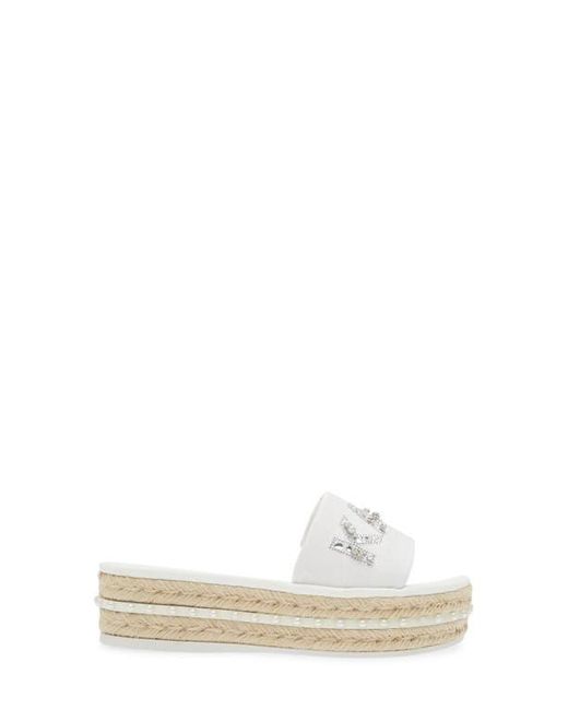 Karl Lagerfeld White Kamara Pearl Platform Sandal