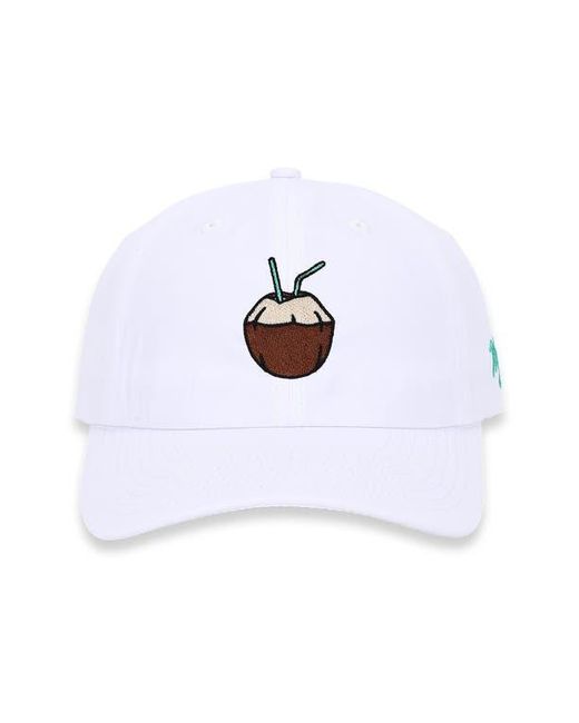 Waggle White Coco Twill Baseball Cap for men