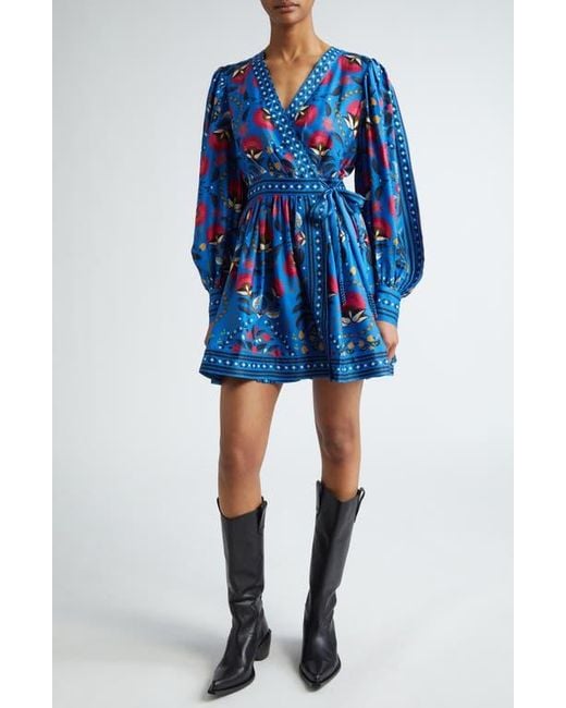 Paradise Print Wrap Mini Dress Paradise Print Wrap Mini Dress