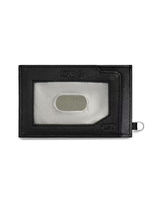 CHAMPS Black Iconic Leather Card Case for men