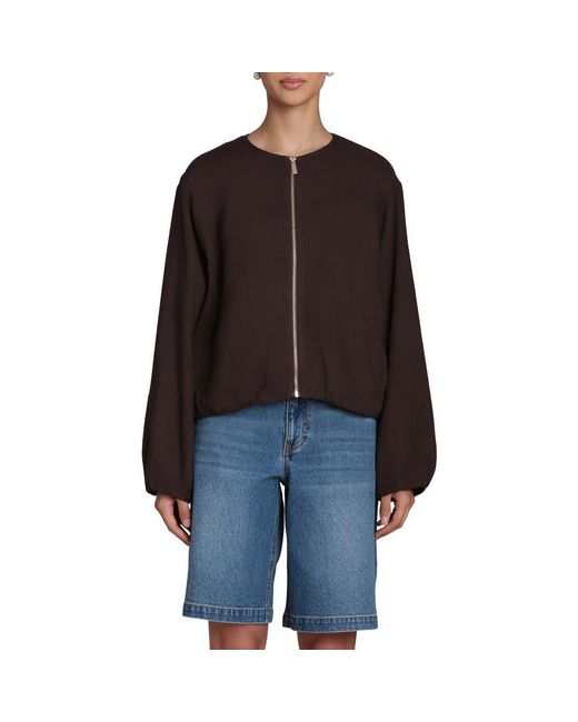 Bagatelle Black Bubble Sleeve Full Zip Jacket
