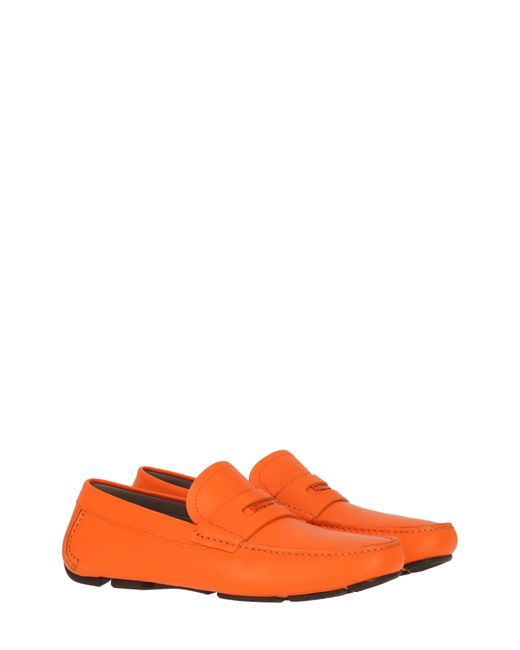 Ferragamo Orange Newton Driving Loafer (men) for men