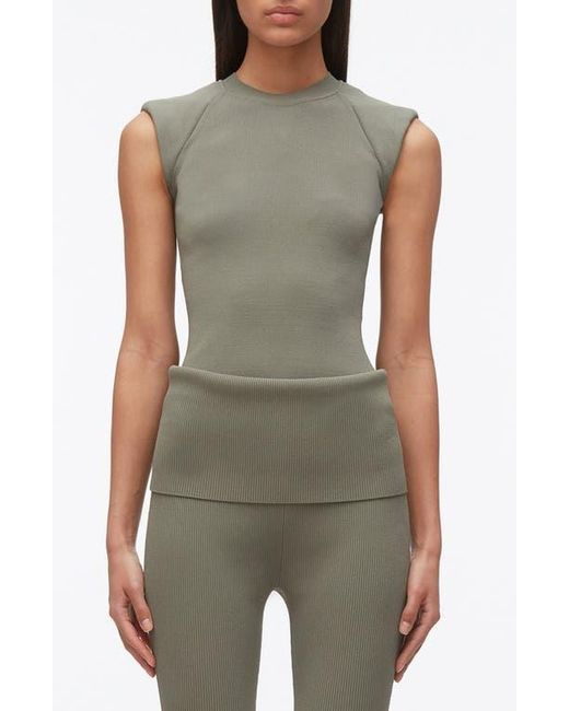 3.1 Phillip Lim Green Compact Rib Structured Top