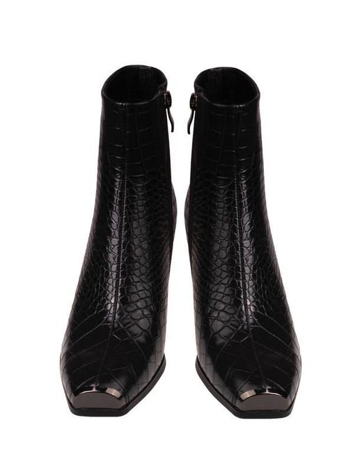 Ninety Union Black Lima Croc Embossed Boot