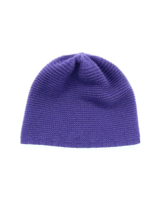 New PORTOLANO 100% Cashmere Hat. Purple. PORTOLANO WOMEN main image 3