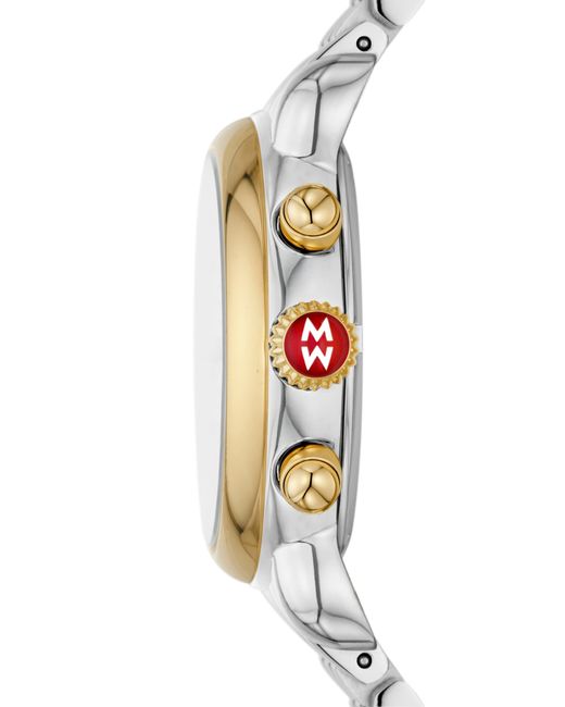 Michele Metallic Csx Two-tone Diamond Bracelet Watch for men