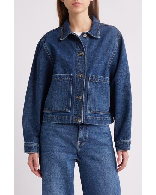 FRAME Blue The Patch Pocket Denim Jacket