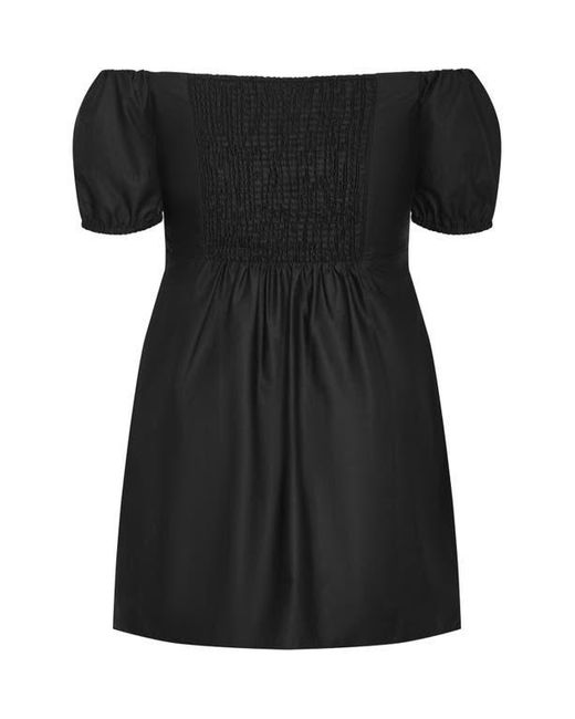 City Chic Black Marcie Off-The-Shoulder Minidress