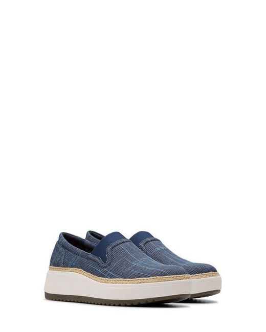 Clarks Blue Zylah Sky Platform Loafer