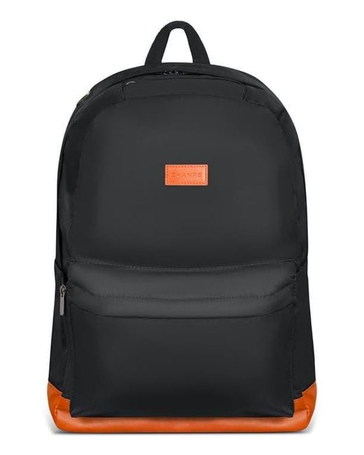 CHAMPS Black Nylon Backpack for men