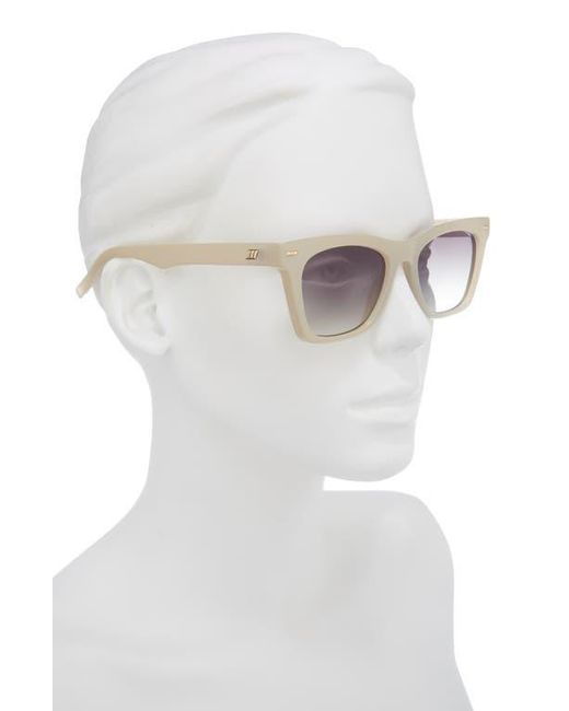 Le Specs White Chante 53Mm Gradient Square Sunglasses