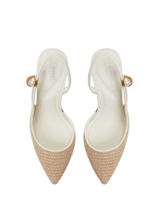 Ted Baker White Sadie Pointed Toe Slingback Pump