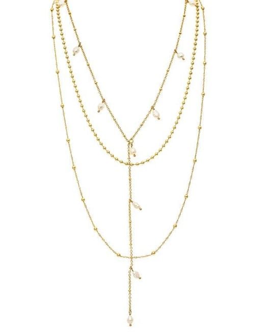 Rivka Friedman White Set Of 3 Imitation Pearl Assorted Necklaces