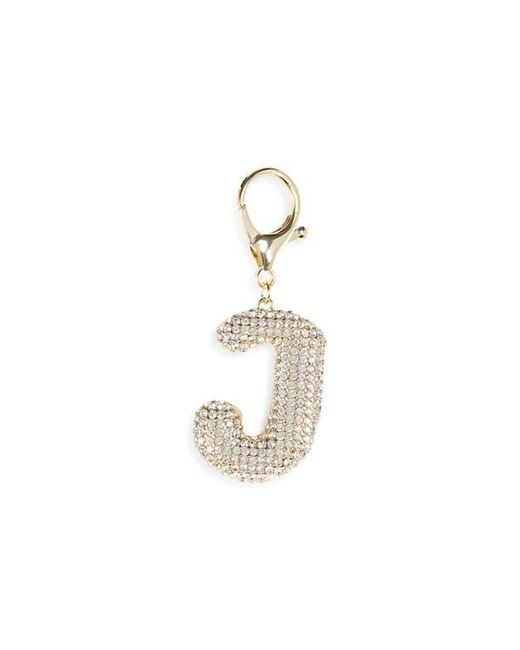 Leith Metallic Pavé Initial Bag Charm